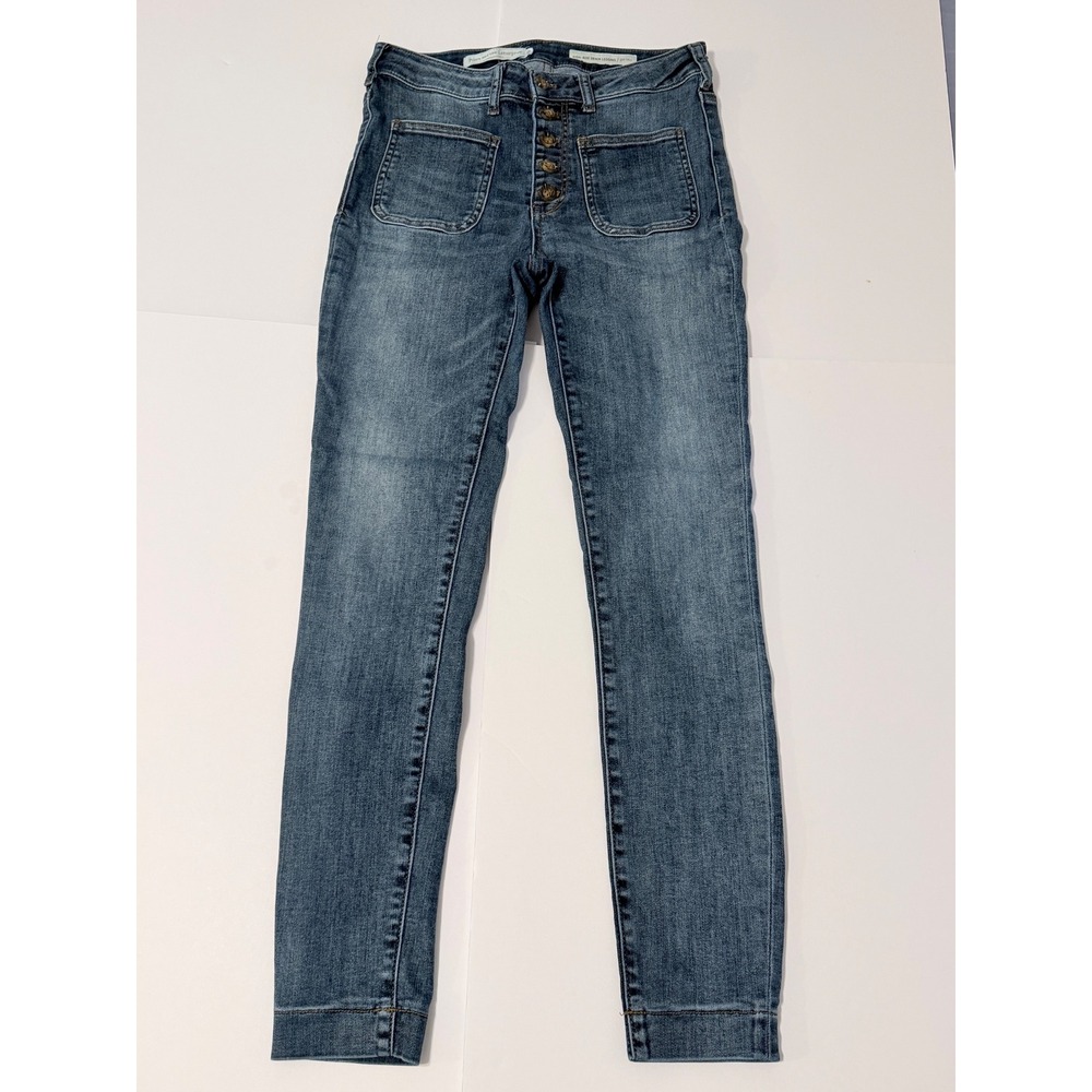 Pilcro and the Letterpress Anthropologie High Rise Denim Legging Jeans 30 Tall